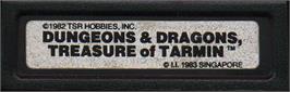 Top of cartridge artwork for Advanced Dungeons And Dragons - Treasure Of Tarmin on the Mattel Intellivision.