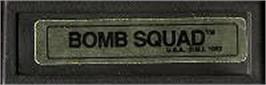 Top of cartridge artwork for Bomb Squad on the Mattel Intellivision.
