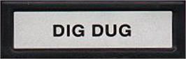 Top of cartridge artwork for Dig Dug on the Mattel Intellivision.