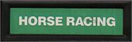 Top of cartridge artwork for Horse Racing on the Mattel Intellivision.