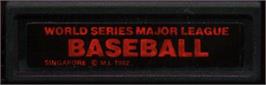 Top of cartridge artwork for Intellivision World Series Major League Baseball on the Mattel Intellivision.