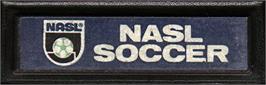 Top of cartridge artwork for Nasl Soccer on the Mattel Intellivision.