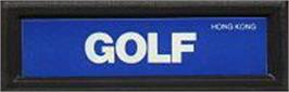 Top of cartridge artwork for PGA Golf on the Mattel Intellivision.