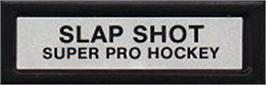 Top of cartridge artwork for Slap Shot: Super Pro Hockey on the Mattel Intellivision.