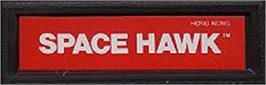 Top of cartridge artwork for Space Hawk on the Mattel Intellivision.