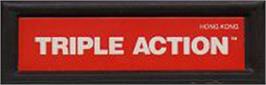 Top of cartridge artwork for Triple Action on the Mattel Intellivision.