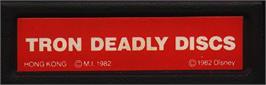 Top of cartridge artwork for Tron - Deadly Discs on the Mattel Intellivision.