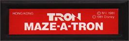 Top of cartridge artwork for Tron - Maze-a-tron on the Mattel Intellivision.
