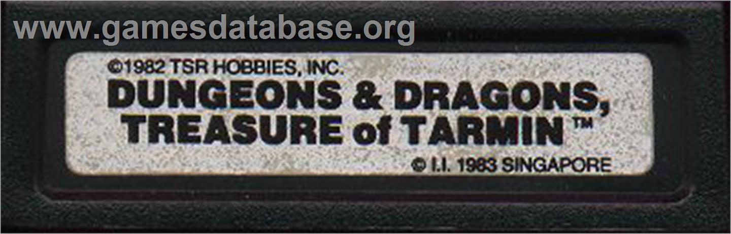 Advanced Dungeons And Dragons - Treasure Of Tarmin - Mattel Intellivision - Artwork - Cartridge Top