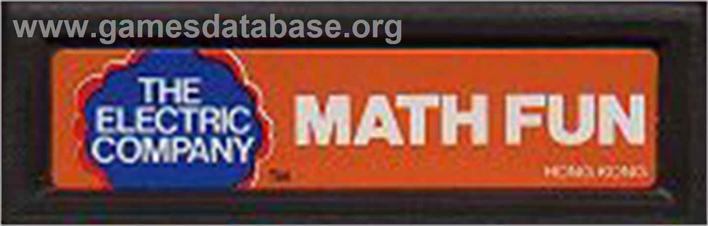 Electric Company: Math Fun - Mattel Intellivision - Artwork - Cartridge Top