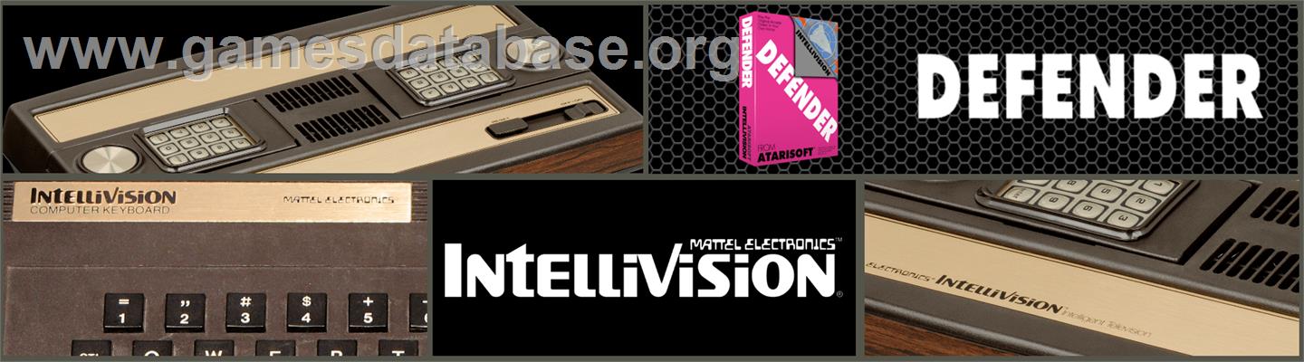 Defender - Mattel Intellivision - Artwork - Marquee