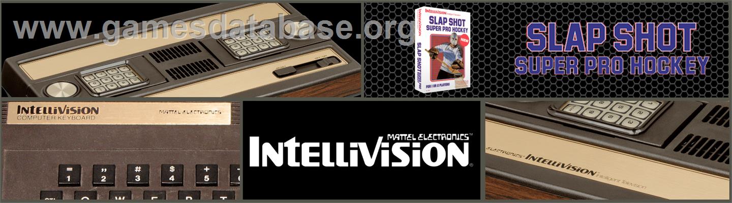Slap Shot: Super Pro Hockey - Mattel Intellivision - Artwork - Marquee