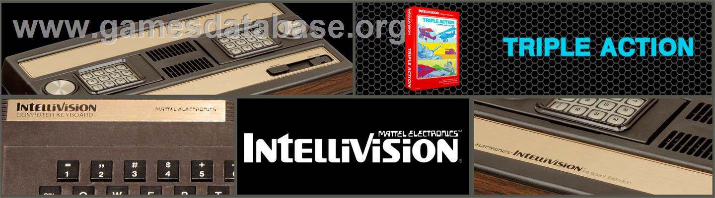 Triple Action - Mattel Intellivision - Artwork - Marquee