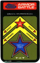 Overlay for Armor Battle on the Mattel Intellivision.
