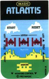 Overlay for Atlantis on the Mattel Intellivision.