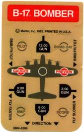 Overlay for B-17 Bomber on the Mattel Intellivision.