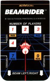 Overlay for Beamrider on the Mattel Intellivision.