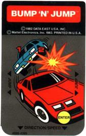 Overlay for Bump 'n' Jump on the Mattel Intellivision.