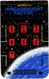 Overlay for Dreadnaught Factor on the Mattel Intellivision.