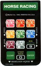 Overlay for Horse Racing on the Mattel Intellivision.