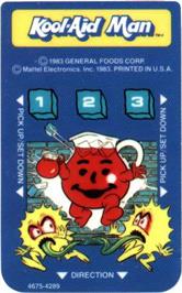 Overlay for Kool-Aid Man on the Mattel Intellivision.