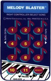 Overlay for Melody Blaster on the Mattel Intellivision.