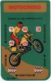 Overlay for Motocross on the Mattel Intellivision.