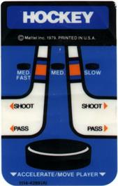 Overlay for Nhl Hockey on the Mattel Intellivision.