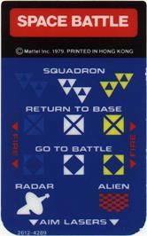 Overlay for Space Battle on the Mattel Intellivision.