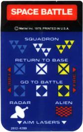 Overlay for Space Cadet on the Mattel Intellivision.