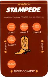 Overlay for Stampede on the Mattel Intellivision.