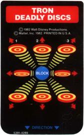 Overlay for Tron - Deadly Discs on the Mattel Intellivision.