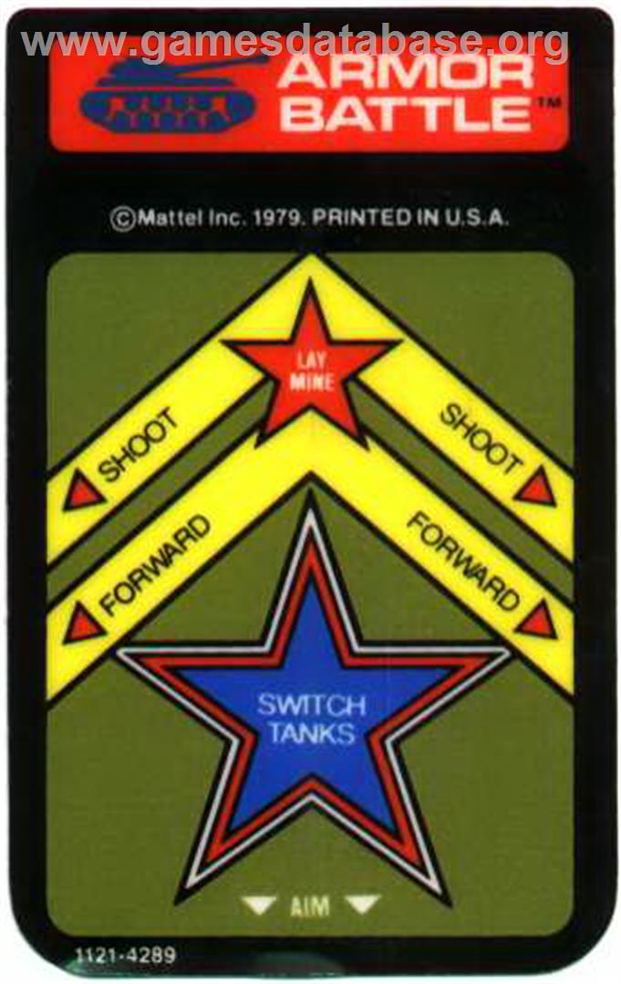 Armor Battle - Mattel Intellivision - Artwork - Overlay