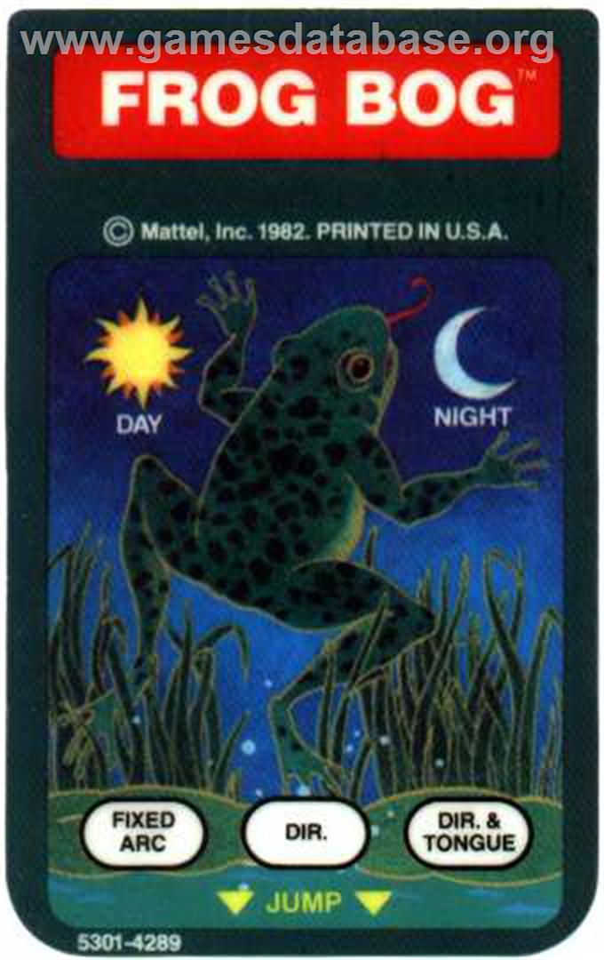 Frog Bog - Mattel Intellivision - Artwork - Overlay