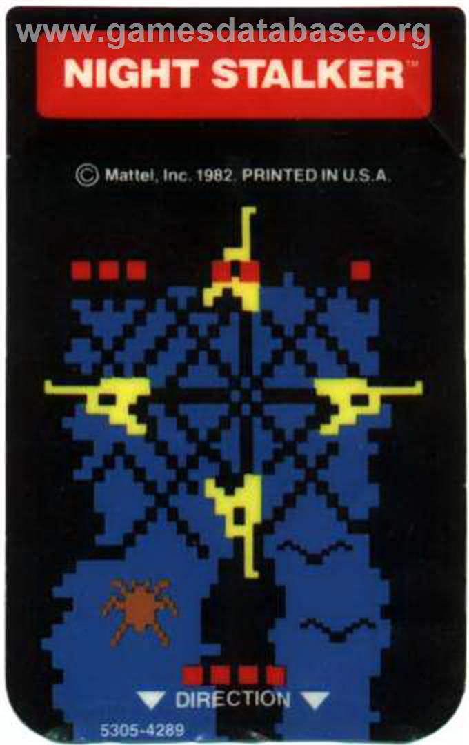 Night Stalker - Mattel Intellivision - Artwork - Overlay
