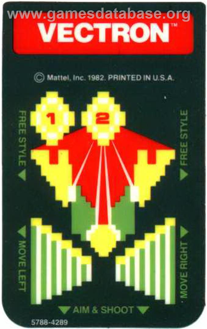 Vectron - Mattel Intellivision - Artwork - Overlay