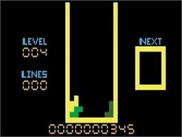 In game image of 4-tris on the Mattel Intellivision.