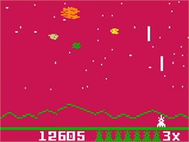 In game image of Astrosmash on the Mattel Intellivision.