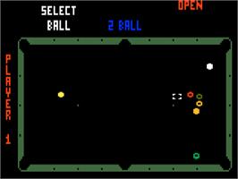 In game image of Deep Pockets: Super Pro Pool & Billiards on the Mattel Intellivision.