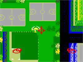 In game image of Hover Force on the Mattel Intellivision.