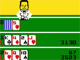In game image of Las Vegas Blackjack and Poker on the Mattel Intellivision.