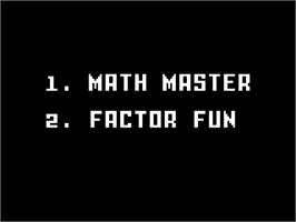 In game image of Learning Fun I - Math Master Factor Fun on the Mattel Intellivision.