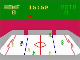 In game image of Nhl Hockey on the Mattel Intellivision.