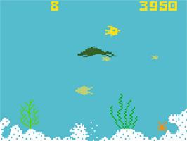 In game image of Shark! Shark on the Mattel Intellivision.