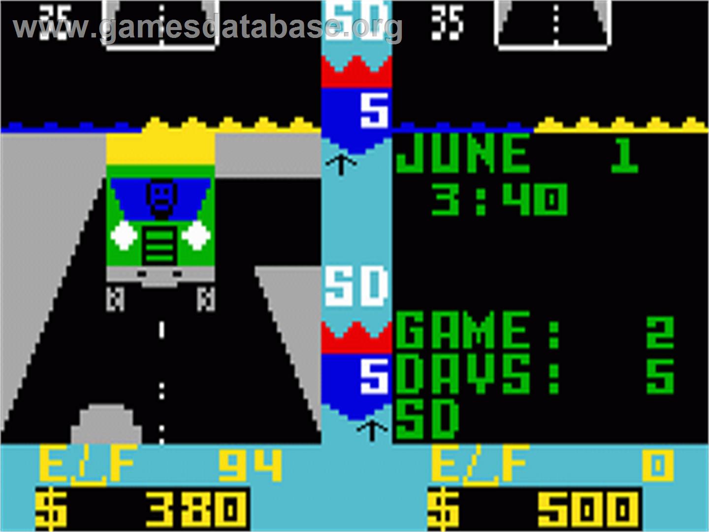 Truckin' - Mattel Intellivision - Artwork - In Game