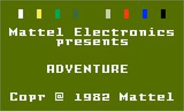 Title screen of Advanced Dungeons And Dragons - Cloudy Mountain on the Mattel Intellivision.