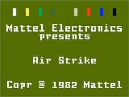 Title screen of Air Strike on the Mattel Intellivision.