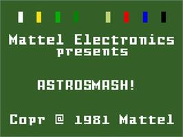 Title screen of Astrosmash on the Mattel Intellivision.