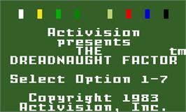 Title screen of Dreadnaught Factor, The on the Mattel Intellivision.