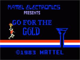 Title screen of Go For the Gold on the Mattel Intellivision.